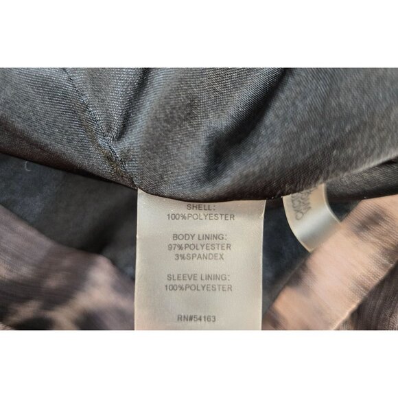 NWT Calvin Klein Leopard Print Ruched Sleeve One Button Jacket Size 2XL - Picture 8 of 8